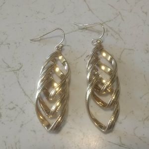 Gold layered dangling earrings